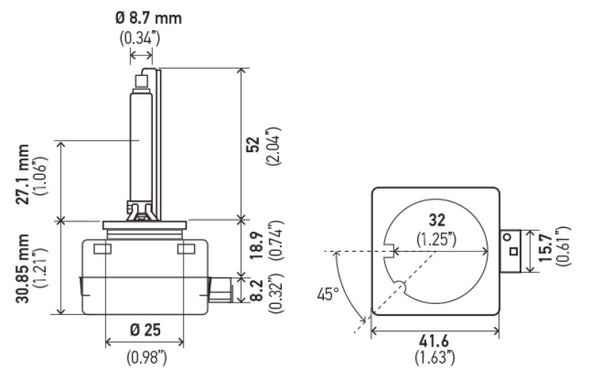 Hella Xenon D1S Bulb PK32d-2 85V 35W 4300k