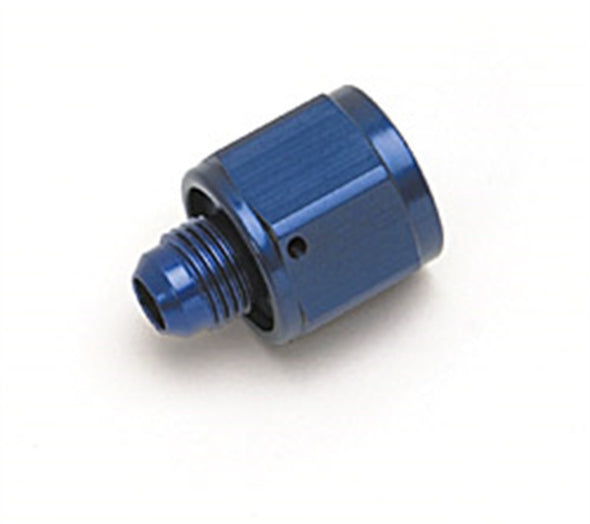 Russell Performance BLUE ANODIZED -6 TUBE COUPLING NUT W/ FLARED REDUCER TO -4 AN MALE