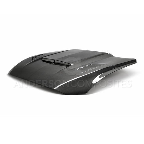 2018-2020 FORD MUSTANG RAM AIR DOUBLE SIDED CARBON FIBER HOOD