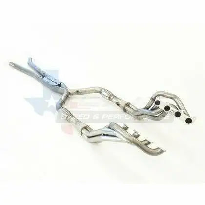 Texas Speed 2015-2022 Mustang GT 5.0L 1-7/8" x 3" Long Tube Headers & 3" Catted X-Pipe - 304 Stainless Steel