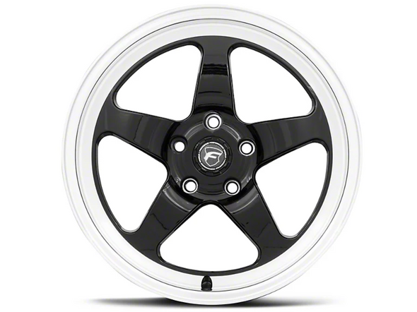 Forgestar D5 Drag Black Machined Wheel; Rear Only; 18x11