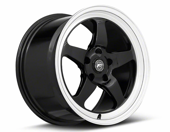 Forgestar D5 Drag Black Machined Wheel; Rear Only; 18x11
