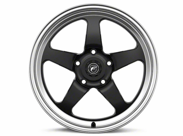 Forgestar D5 Drag Black Machined Wheel; Rear Only; 18x10