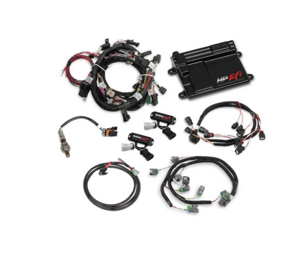 Ford Coyote HP EFI ECU with Power Harness, Main Harness, Coil Harness, Injector Harness and Sensors includes NTK Oxygen Sensor (Does not include Ti-VCT Controller or Harnesses)