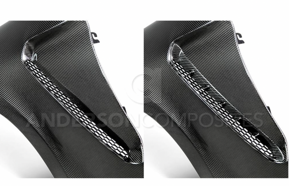 2015 - 2017 MUSTANG GT350 STYLE MUSTANG CARBON FIBER FRONT FENDERS (PAIR)