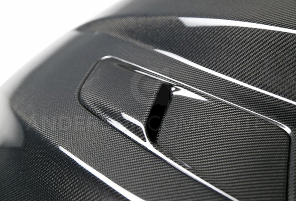 2015 - 2017 MUSTANG DOUBLE SIDED CARBON FIBER COWL HOOD