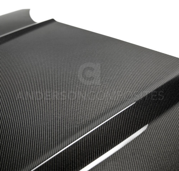2015 - 2017 FORD MUSTANG GT DOUBLE SIDED CARBON FIBER OE STYLE HOOD
