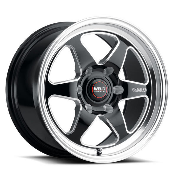 WELD Ventura 6 Drag Gloss Black Wheel with Milled Spokes 20x7 | 6x135BC | +13 Offset | 4.50 Backspacing - S15607089P13