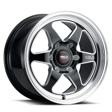 WELD Ventura 6 Drag Gloss Black Wheel with Milled Spokes 20x10 | 6x135BC | +38 Offset | 7.00 Backspacing - S15600089P38