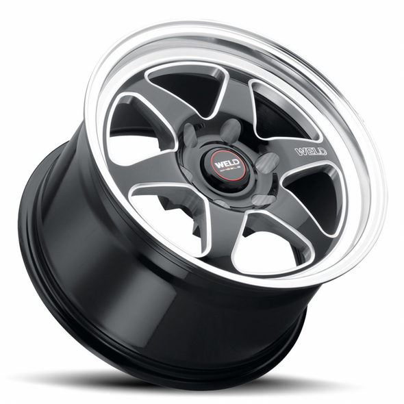 WELD Ventura 6 Drag Gloss Black Wheel with Milled Spokes 20x7 | 6x135BC | +13 Offset | 4.50 Backspacing - S15607089P13