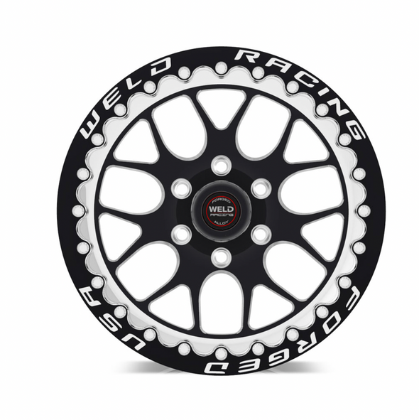 Weld Racing RT-S S77 HD Forged 17x10 / 6x135 BP / 6.2in. BS Black Center Drag Wheel (Low Pad) - Black Single Beadlock #77LB7100Y62F