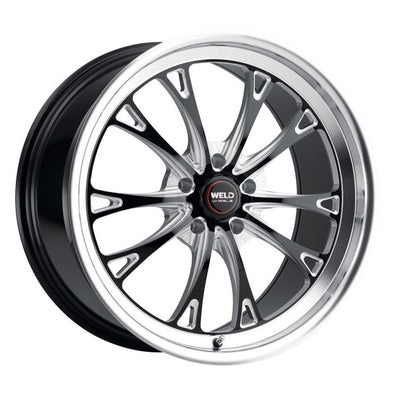 WELD Belmont Drag Gloss Black Wheel with Milled Spokes 18x5 | 5x114.3 BC (5x4.5) | -23 Offset | 2.10 Backspacing - S1578C067N23