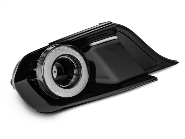 Raxiom 15-22 Ford Mustang Halo LED Tail Lights - Gloss Black Housing (Smoked Lens)
