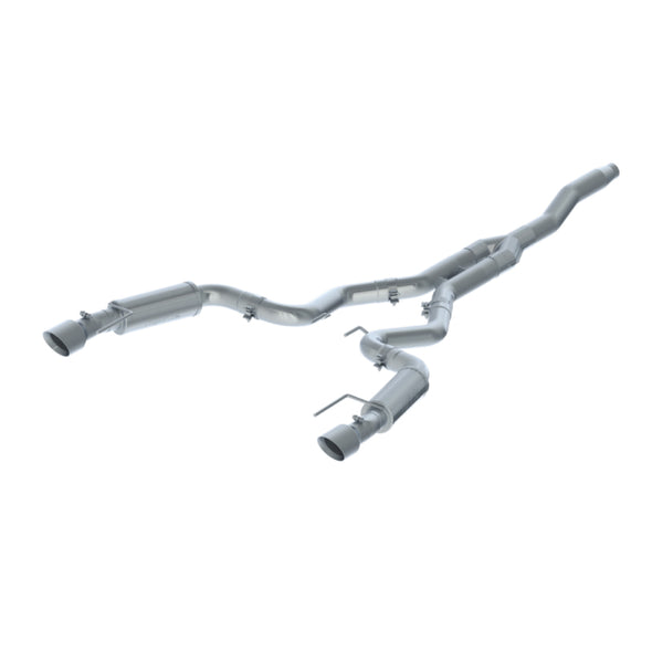 MBRP 15-18 Ford Mustang EcoBoost 2.3L T409 3in Cat Back Dual Split Rear Exit (Race Version)