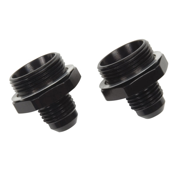 Russell Performance -6 AN Carb Adapter Fittings (2 pcs.) (Black)