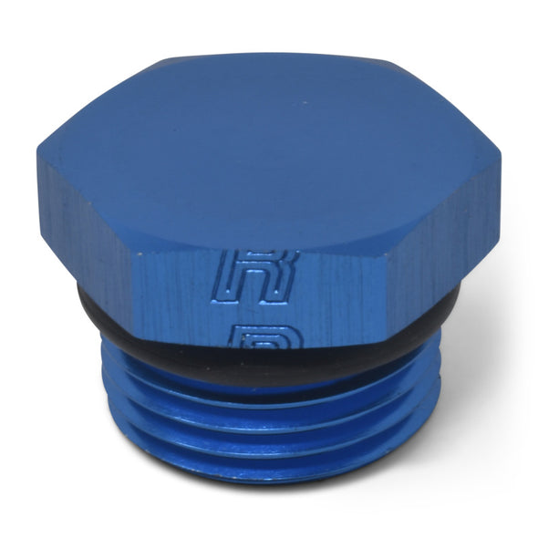 Russell Performance -10 AN Straight Thread Plug (Blue)