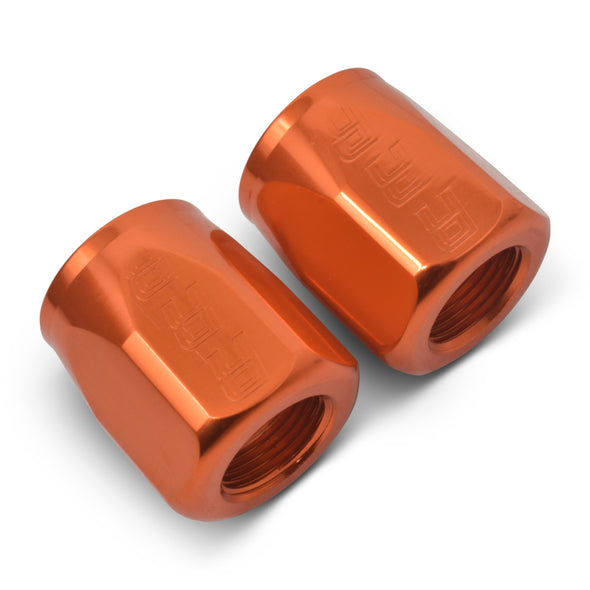 Russell Performance 2-Piece -10 AN Anodized Full Flow Swivel Hose End Sockets (Qty 2) - Orange