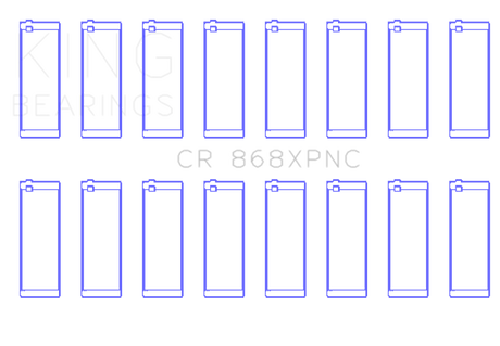 King Engine Bearings Ford V8 4.6L/5.4L SOHC Coated (Size .026) Connecting Rod Bearings (Set of 8)