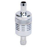 Russell Performance Chrome Street Fuel Filter (3in Length 1-1/8in diameter 3/8in inlet/outlet)