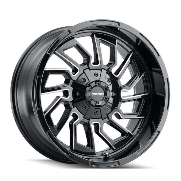 Mayhem 8111 Flywheel 20x10 / 5x127 BP / -19mm Offset / 87.1mm Hub Black w/ Milled Spokes Wheel