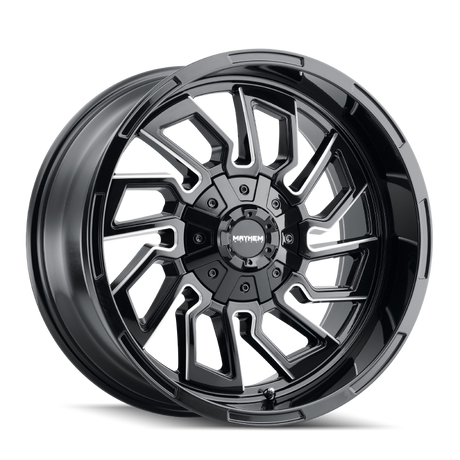 Mayhem 8111 Flywheel 20x9 / 5x127 BP / 0mm Offset / 87.1mm Hub Black w/ Milled Spokes Wheel