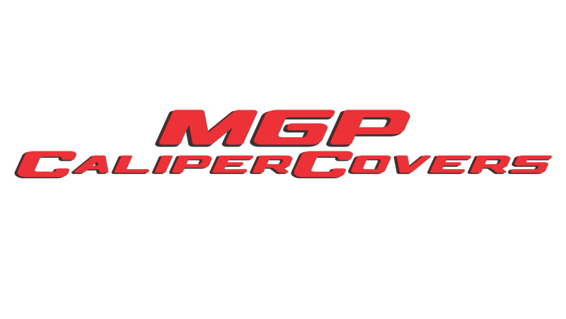 MGP 4 Caliper Covers Engraved Front Mustang - Engraved Rear S197/GT - Yellow Finish Blk Characters