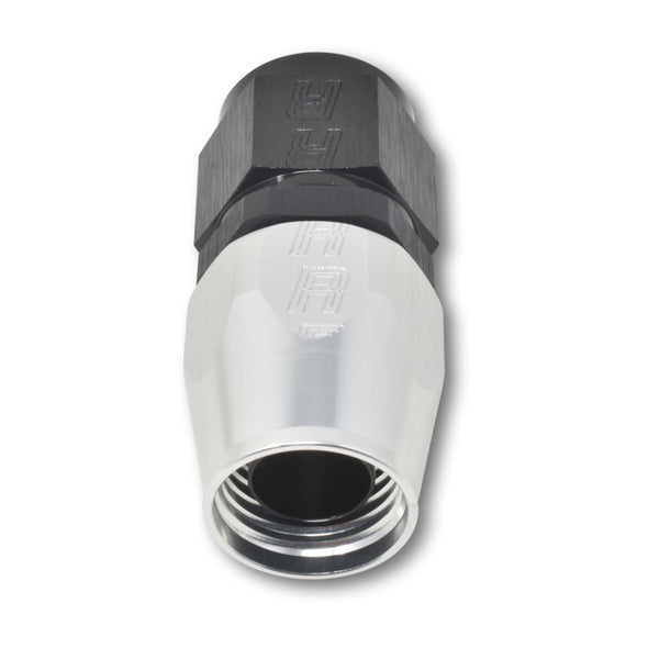 Russell Performance -16 AN Silver/Black Straight Full Flow Hose End