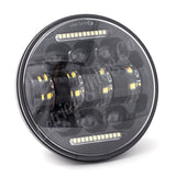 Letric Lighting 5.75in LED Black Diez 10-LED Headlight Dual Horizontal DRL