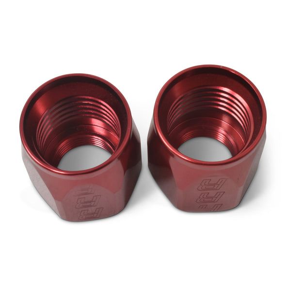 Russell Performance 2-Piece -10 AN Full Flow Swivel Hose End Sockets (Qty 2) - Polished and Red