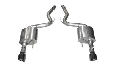 2015-2020 Corsa Ford Mustang GT 5.0 3in Axle Back Exhaust, Black Dual 4.5in Tip *Sport*