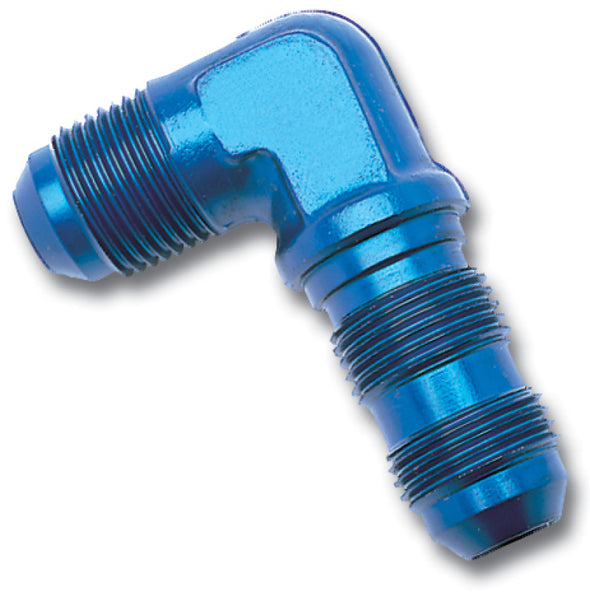 Russell Performance -8 AN 90 Degree Flare Bulkhead (Blue)