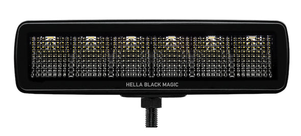 Hella Universal Black Magic 6 L.E.D. Mini Light Bar - Flood Beam