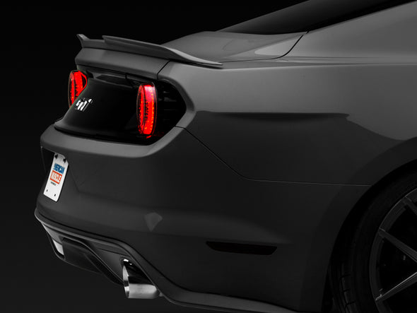Raxiom 15-22 Ford Mustang Halo LED Tail Lights - Gloss Black Housing (Smoked Lens)