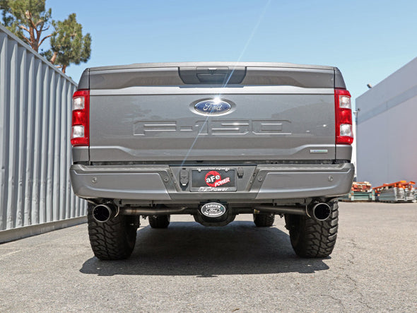 aFe Vulcan 3in 304 SS Cat-Back Exhaust 2021 Ford F-150 V6 2.7L/3.5L (tt)/V8 5.0L w/ Black Tips