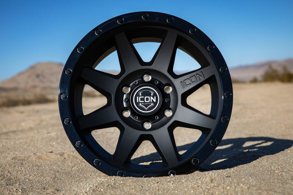 ICON Rebound 17x8.5 6x135 6mm Offset 5in BS 87.1mm Bore Double Black Wheel