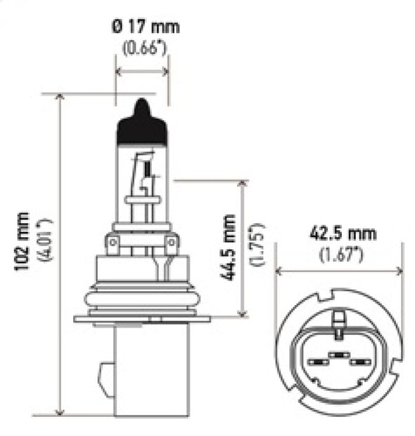 Hella Optilux XB White Halogen Bulbs HB5 9007 12V 100/80W (2 pack)