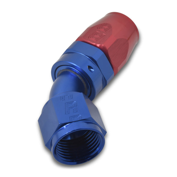 Russell Performance -4 AN Red/Blue 45 Degree Full Flow Hose End