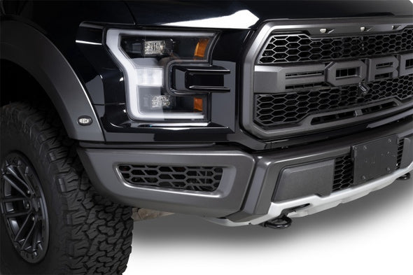 Putco 18-20 Ford F-150 Raptor - Hex Shield - Black Powder Coated Bumper Grille Inserts