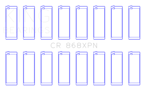King Engine Bearings Ford Prod V8 4.6L/5.4L Performance Rod Bearing Set - Size STDX