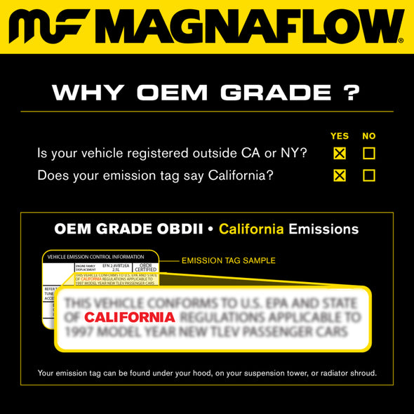 MagnaFlow 13-14 Ford Mustang 5.8L OEM Underbody Direct Fit EPA Compliant Catalytic Converter