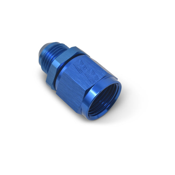 Russell Performance BLUE ANODIZED -12 TUBE COUPLING NUT W/ FLARED REDUCER TO -10 AN MALE