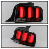 Spyder 05-09 Ford Mustang (Red Light Bar) LED Tail Lights - Smoke ALT-YD-FM05V3-RBLED-SM