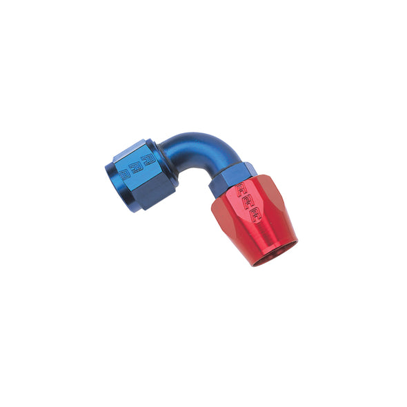 Russell Performance -12 AN Red/Blue 90 Degree Full Flow Hose End