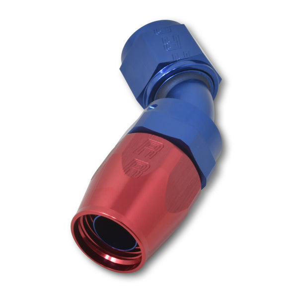 Russell Performance -20 AN Red/Blue 45 Degree Full Flow Hose End