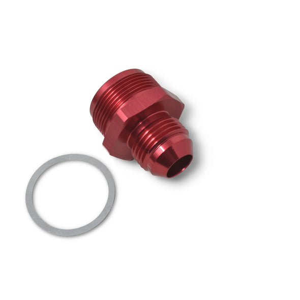 Russell Performance 1in-20 x 8 AN Male Flare Adapter (66-89 Edelbrock Q-Jets/75-89 Stock Q-Jets)