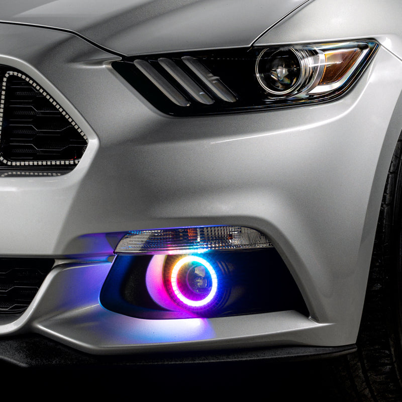 Oracle 15-17 Ford Mustang Dynamic RGB+A Projector Surface Mount Fog Light Halo Kit -