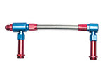 Russell Performance -8 AN to -8 AN ProFlex Holley 4150 Dual Inlet Carb Kit (Red/Blue)