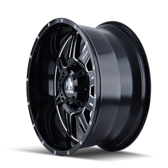 Mayhem 8100 Monstir 20x9 / 6x135 BP / 0mm Offset / 106mm Hub Black w/ Milled Spokes Wheel