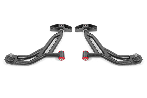 BMR 10-14 Ford Mustang / Shelby GT500 Non-Adj. Lower A-Arms (Poly/Delrin) - Black Hammertone