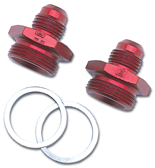 Russell Performance -6 AN Carb Adapter Fittings (2 pcs.) (Red)